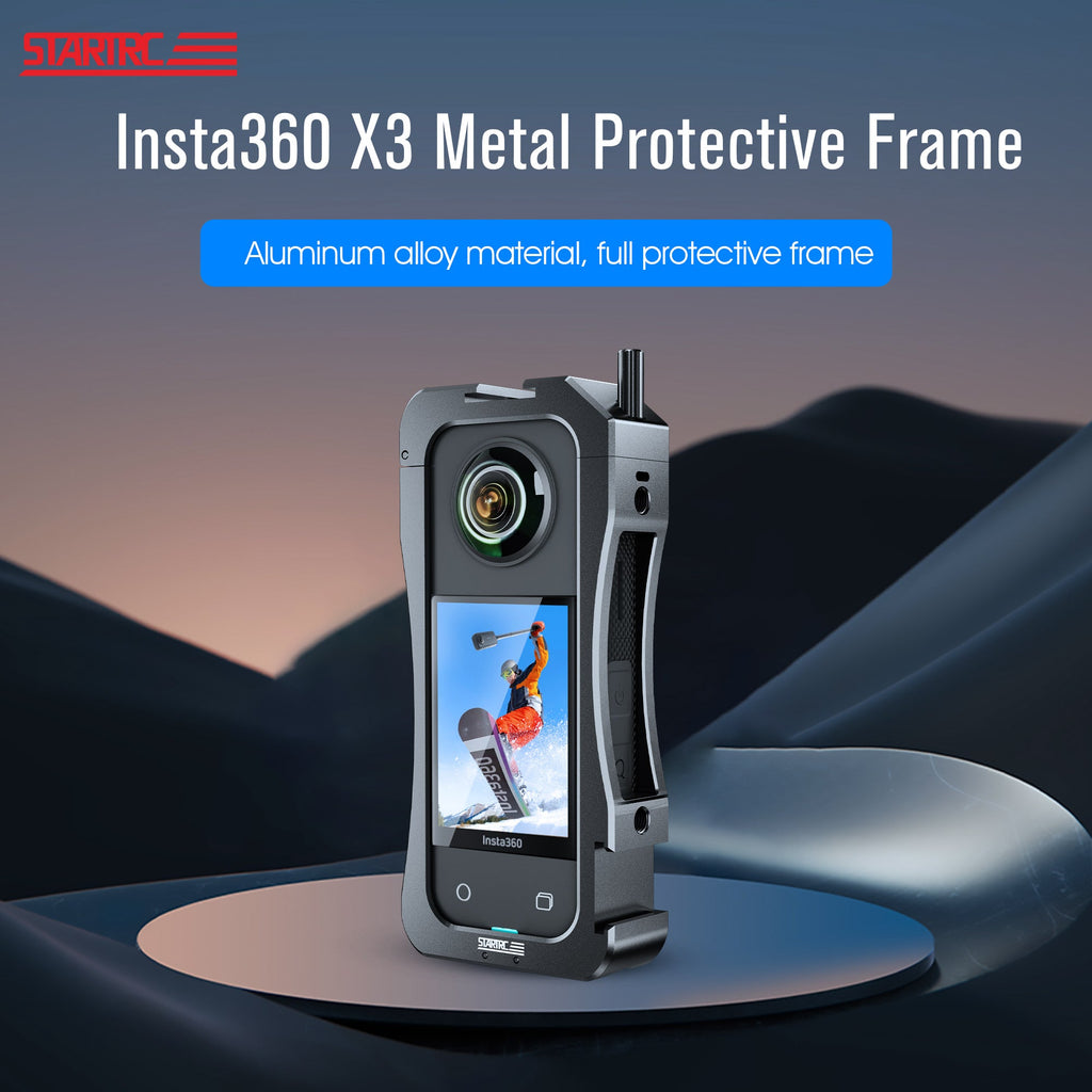 NNEDSZ Startrc Insta360 X3 Metal Protective Frame Rabbit Cage Utility aluminium Housing