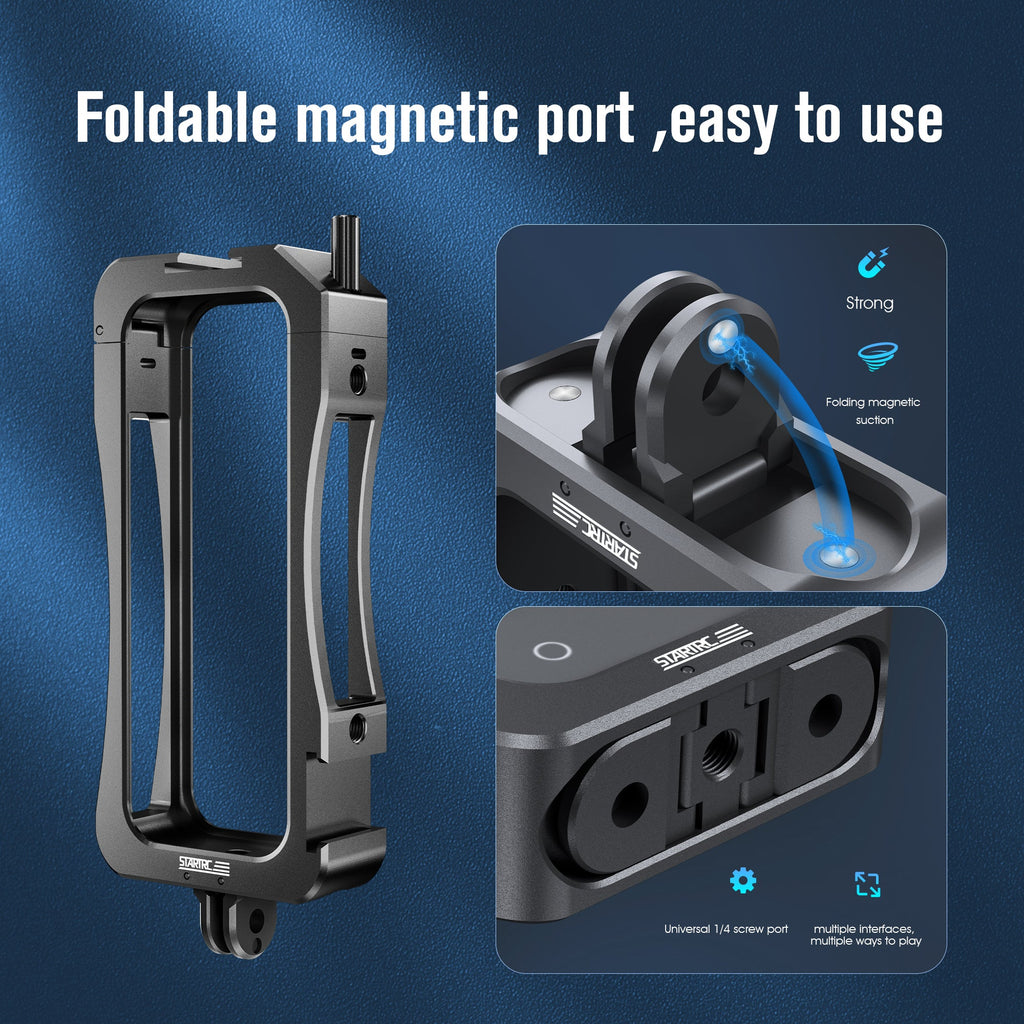 NNEDSZ Startrc Insta360 X3 Metal Protective Frame Rabbit Cage Utility aluminium Housing